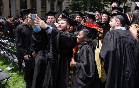 Students taking a selfie