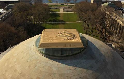 Photo of the Brass Rat on top of the Dome