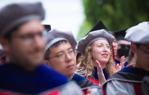 Image of doctoral graduates at the Special Ceremony for the Classes of 2020 and 2021